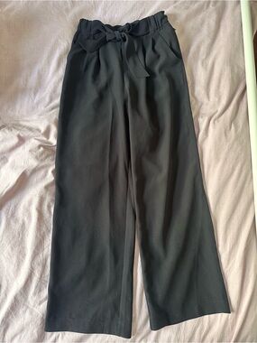 Lululemon Black Tie-Waist Wide Leg Pants